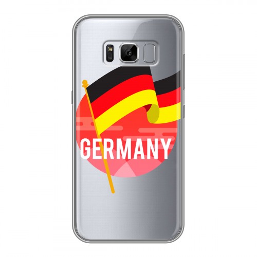 Полупрозрачный дизайнерский пластиковый чехол для Samsung Galaxy S8 Plus Флаг Германии
