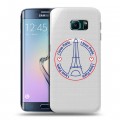 Полупрозрачный дизайнерский пластиковый чехол для Samsung Galaxy S6 Edge Флаг Франции