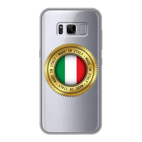 Полупрозрачный дизайнерский пластиковый чехол для Samsung Galaxy S8 Plus Флаг Италии