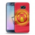 Дизайнерский силиконовый чехол для Samsung Galaxy S6 Edge флаг Киргизии