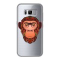 Полупрозрачный дизайнерский пластиковый чехол для Samsung Galaxy S8 Plus Прозрачные обезьяны