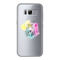 Дизайнерский силиконовый чехол для Samsung Galaxy S8 Plus Прозрачные леопарды