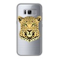 Дизайнерский силиконовый чехол для Samsung Galaxy S8 Plus Прозрачные леопарды