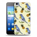 Дизайнерский пластиковый чехол для Huawei Y6 Птицы и фрукты