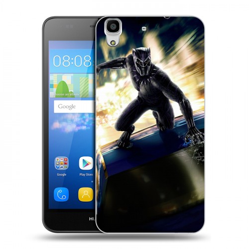 Дизайнерский пластиковый чехол для Huawei Y6 Черная Пантера 