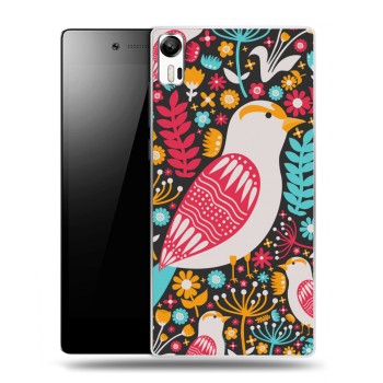 Дизайнерский силиконовый чехол для Lenovo Vibe Shot Цветы и птицы (на заказ)