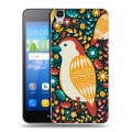 Дизайнерский пластиковый чехол для Huawei Y6 Цветы и птицы