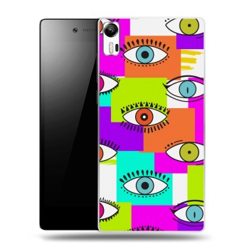 Дизайнерский силиконовый чехол для Lenovo Vibe Shot Психоделик глаза (на заказ)
