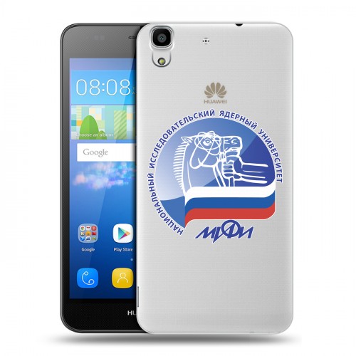 Полупрозрачный дизайнерский пластиковый чехол для Huawei Y6 Прозрачные Вузы Москвы