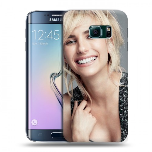 Дизайнерский пластиковый чехол для Samsung Galaxy S6 Edge Эмма Робертс