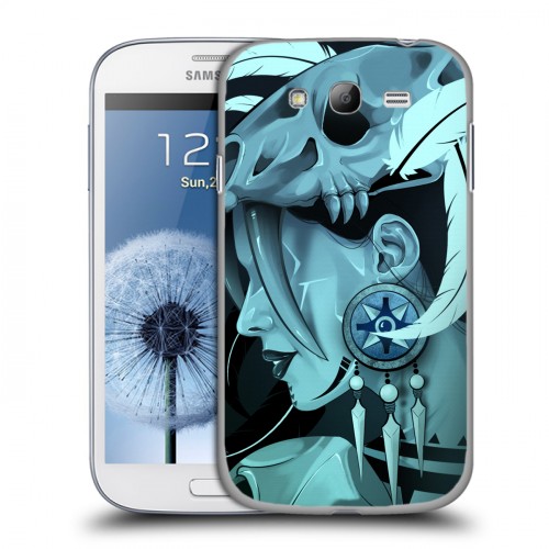 Дизайнерский пластиковый чехол для Samsung Galaxy Grand Девы с черепами