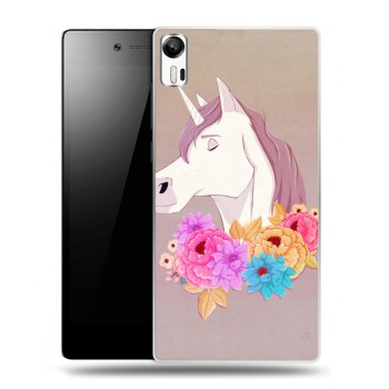 Дизайнерский силиконовый чехол для Lenovo Vibe Shot Животные с цветами (на заказ)