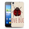Дизайнерский пластиковый чехол для Huawei Y6 Принты насекомых