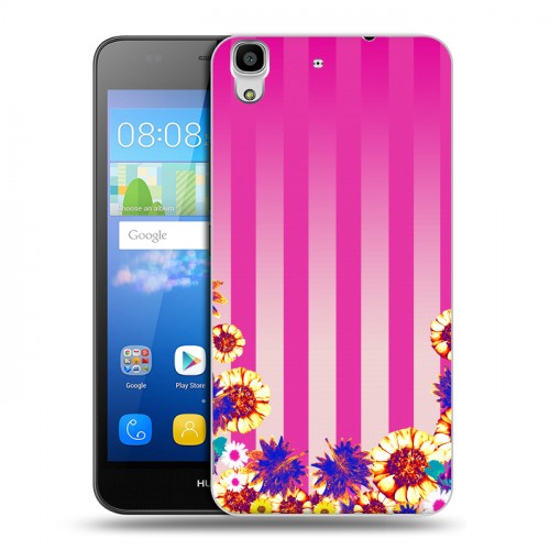 Дизайнерский пластиковый чехол для Huawei Y6 Розовая империя