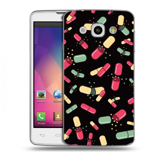 Дизайнерский пластиковый чехол для LG L60 Разноцветные таблетки