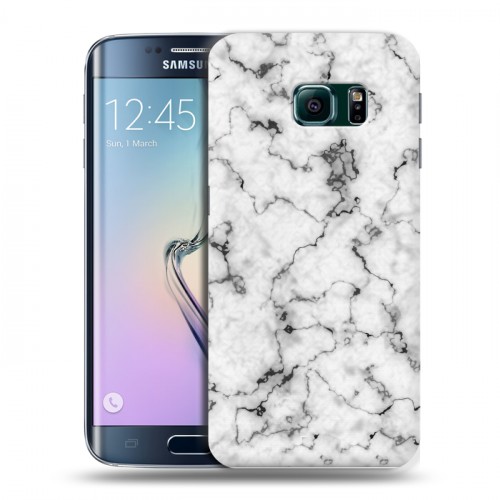 Дизайнерский силиконовый чехол для Samsung Galaxy S6 Edge Мрамор