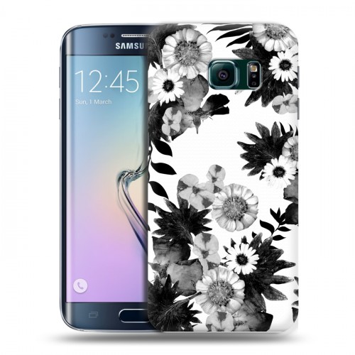 Дизайнерский пластиковый чехол для Samsung Galaxy S6 Edge Черно-белые тенденции