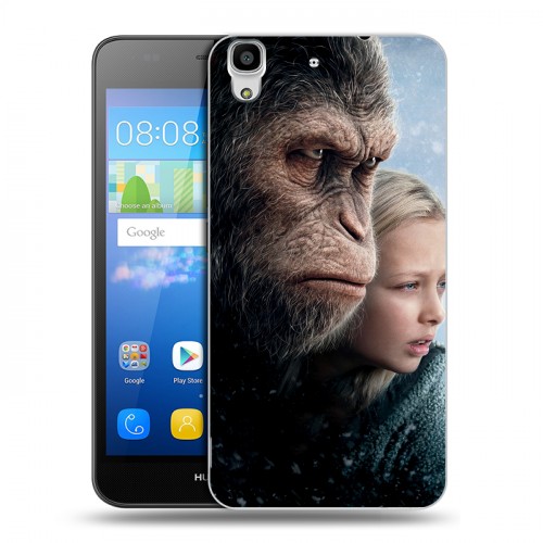 Дизайнерский пластиковый чехол для Huawei Y6 Планета обезьян : Война
