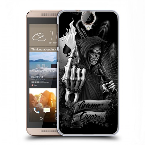 Дизайнерский пластиковый чехол для HTC One E9+ Скелет и туз