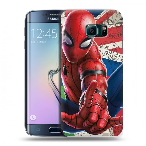 Дизайнерский силиконовый чехол для Samsung Galaxy S6 Edge Человек-паук: Вдали от дома