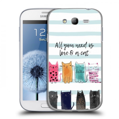 Дизайнерский пластиковый чехол для Samsung Galaxy Grand Коты