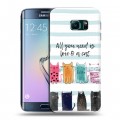 Дизайнерский пластиковый чехол для Samsung Galaxy S6 Edge Коты