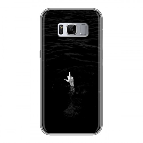 Дизайнерский силиконовый чехол для Samsung Galaxy S8 Plus Черно и кратко