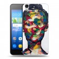 Дизайнерский пластиковый чехол для Huawei Y6 Портреты мазками