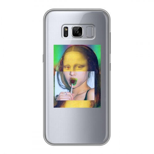Полупрозрачный дизайнерский пластиковый чехол для Samsung Galaxy S8 Plus Мона Лиза