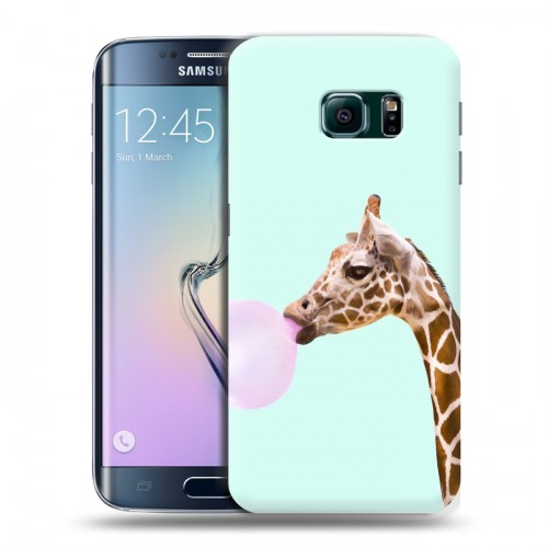 Дизайнерский пластиковый чехол для Samsung Galaxy S6 Edge Мятные звери