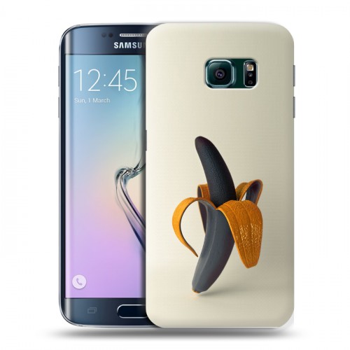 Дизайнерский силиконовый чехол для Samsung Galaxy S6 Edge Черное золото