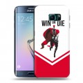 Дизайнерский силиконовый чехол для Samsung Galaxy S6 Edge Red White Fans