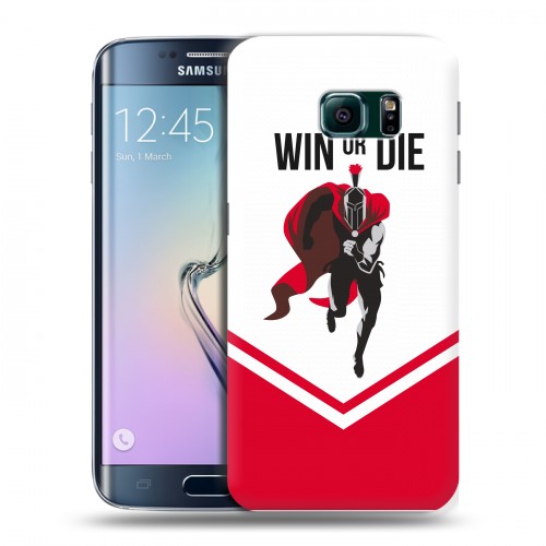 Дизайнерский пластиковый чехол для Samsung Galaxy S6 Edge Red White Fans