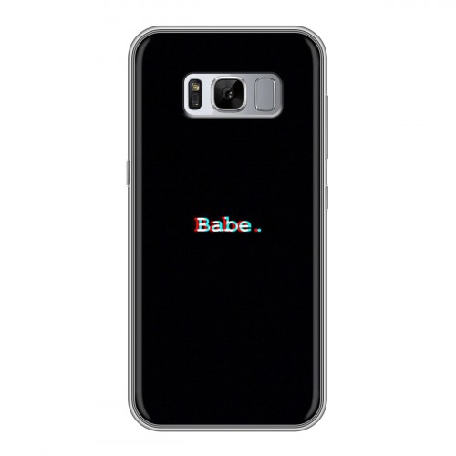 Дизайнерский силиконовый чехол для Samsung Galaxy S8 Plus Минимализм на черном