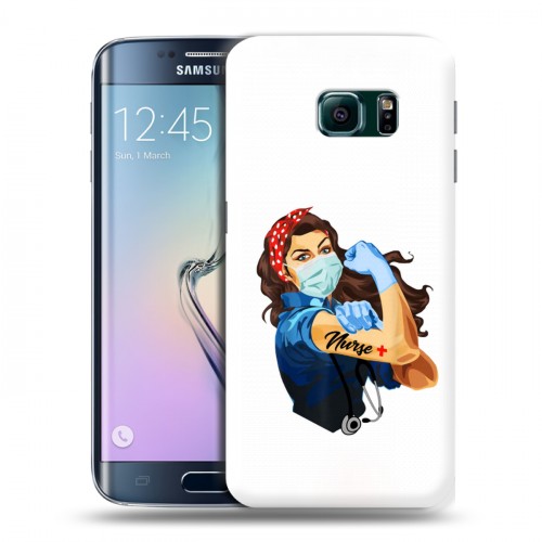 Дизайнерский пластиковый чехол для Samsung Galaxy S6 Edge Коронавирус