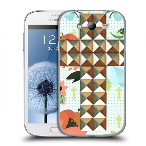 Дизайнерский пластиковый чехол для Samsung Galaxy Grand Арт кресты