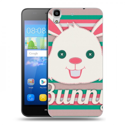 Дизайнерский пластиковый чехол для Huawei Y6 Кролики милахи