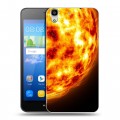 Дизайнерский пластиковый чехол для Huawei Y6 Солнце