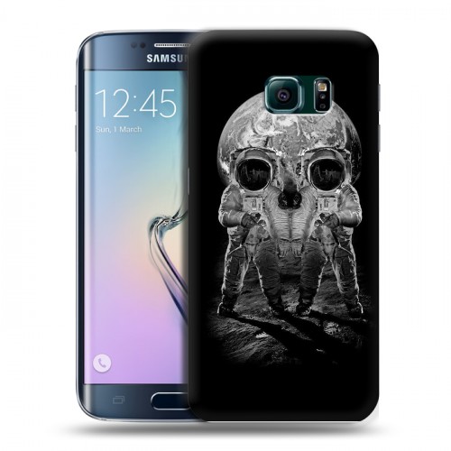 Дизайнерский силиконовый чехол для Samsung Galaxy S6 Edge Космонавт