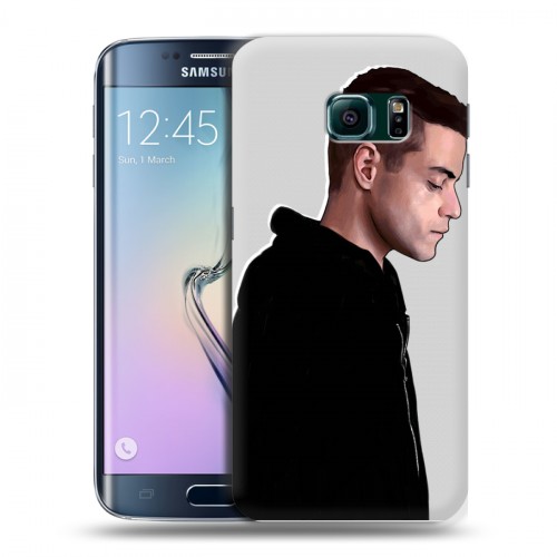 Дизайнерский пластиковый чехол для Samsung Galaxy S6 Edge Мистер робот
