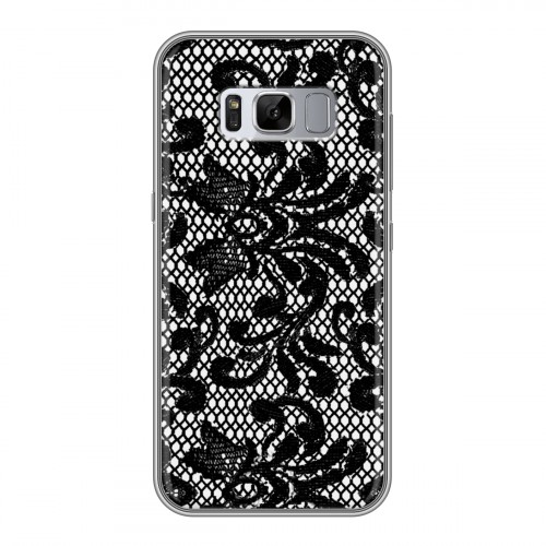 Дизайнерский силиконовый чехол для Samsung Galaxy S8 Plus Черные кружева