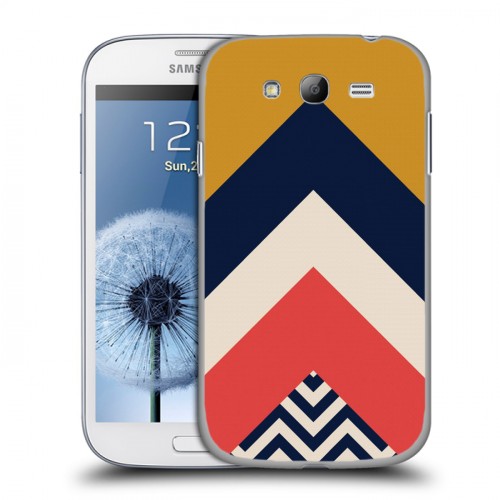 Дизайнерский пластиковый чехол для Samsung Galaxy Grand Блоки шевроны