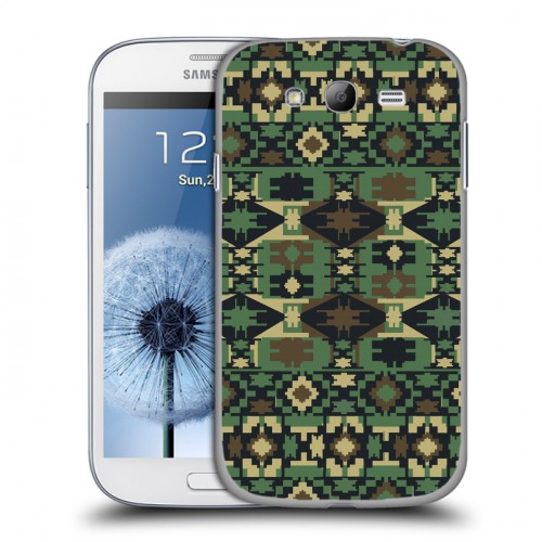 Дизайнерский пластиковый чехол для Samsung Galaxy Grand Ацтек камуфляж