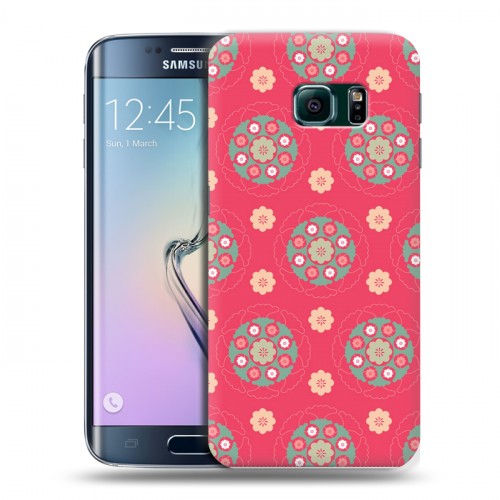 Дизайнерский силиконовый чехол для Samsung Galaxy S6 Edge Богемские шаблоны