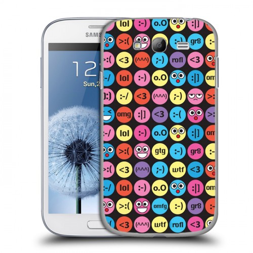 Дизайнерский пластиковый чехол для Samsung Galaxy Grand Шаблоны эмодзи