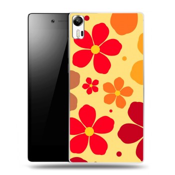 Дизайнерский силиконовый чехол для Lenovo Vibe Shot Бежевые цветы (на заказ)
