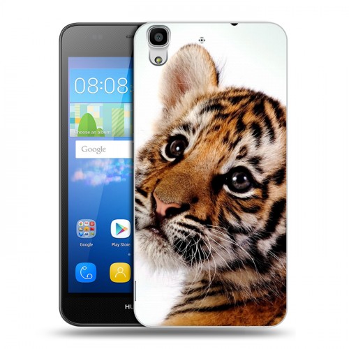 Дизайнерский пластиковый чехол для Huawei Y6 Тигры