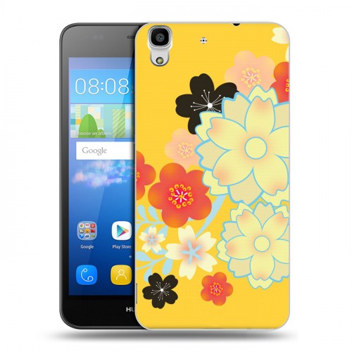 Дизайнерский пластиковый чехол для Huawei Y6 Цветы кимоно