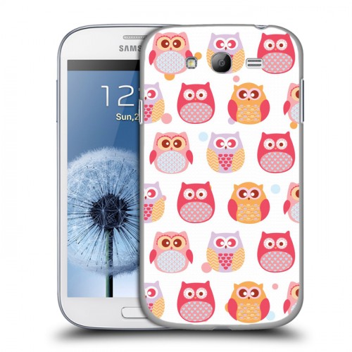 Дизайнерский пластиковый чехол для Samsung Galaxy Grand Маленькие совята
