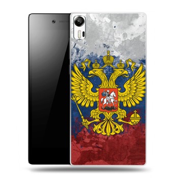 Дизайнерский силиконовый чехол для Lenovo Vibe Shot Российский флаг и герб (на заказ)